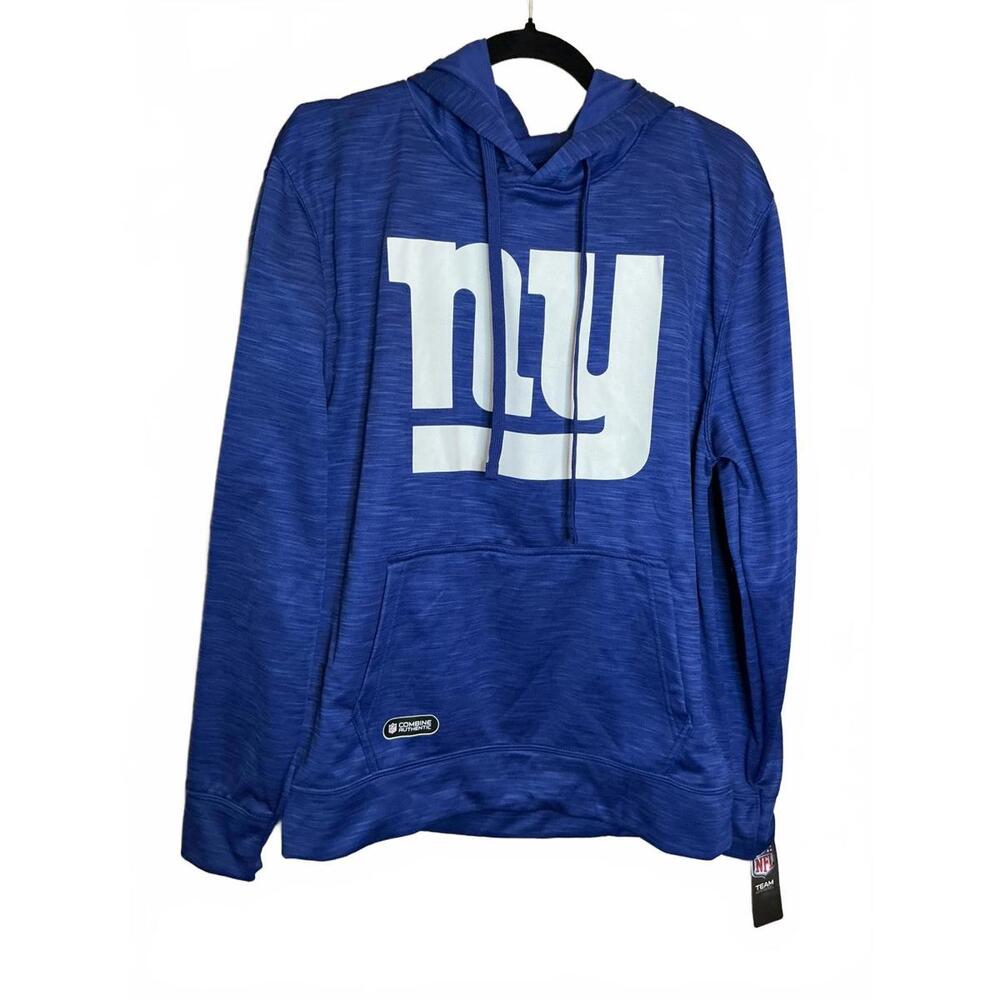 NFL Combine Men's New York Giants Blue Stadium Pullover Hoodie Size M